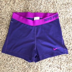 Nike Pros Purple and Pink L